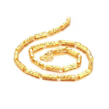 Collares largos de cadena chapada en oro fino, collar de oro 18k joyas